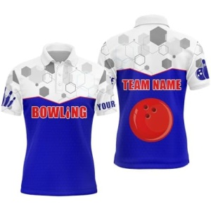 PIONAMZIOZ Personalized Bowling Jersey for Men & Women 3D Bowling Team Shirt Bowling Polo & Quarter-Zip Shirt QZT126