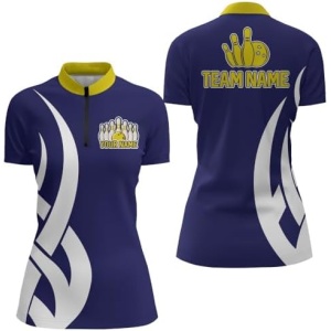 PIONAMZIOZ Personalized Bowling Jersey for Men & Women 3D Bowling Team Shirt Bowling Polo & Quarter-Zip Shirt QZT125