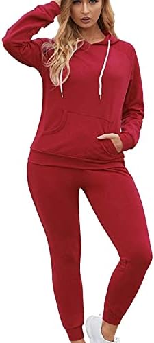 Women's Two Peice Outfit Sportsuit Solid Color Sweatshirt Hoodie Pockets Sweat Pants Tracksuit Winter 2 Peice Sets 6 Women's Two Peice Outfit Sportsuit Solid Color Sweatshirt Hoodie Pockets Sweat Pants Tracksuit Winter 2 Peice Sets - Image 6