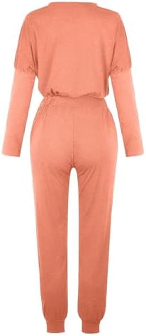 Women Solid Two-piece Sets Loose Long Sleeve Crewneck Tops Casual Elastic Drawstring Pants Fall Daily Sweatsuit 5 Women Solid Two-piece Sets Loose Long Sleeve Crewneck Tops Casual Elastic Drawstring Pants Fall Daily Sweatsuit - Image 5
