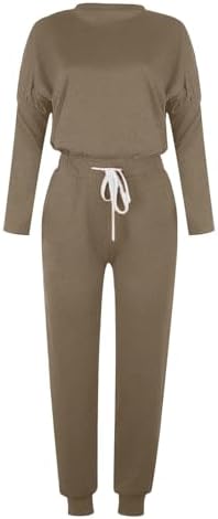 Tuianres Sweatsuits For Women Sets 2 Piece Outfits Fall Fashion Casual Solid Color Long Sleeve Shirt And Pants Lounge Sets 4 Tuianres Sweatsuits For Women Sets 2 Piece Outfits Fall Fashion Casual Solid Color Long Sleeve Shirt And Pants Lounge Sets - Image 4