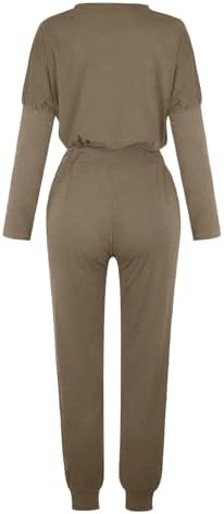 Tuianres Sweatsuits For Women Sets 2 Piece Outfits Fall Fashion Casual Solid Color Long Sleeve Shirt And Pants Lounge Sets 5 Tuianres Sweatsuits For Women Sets 2 Piece Outfits Fall Fashion Casual Solid Color Long Sleeve Shirt And Pants Lounge Sets - Image 5