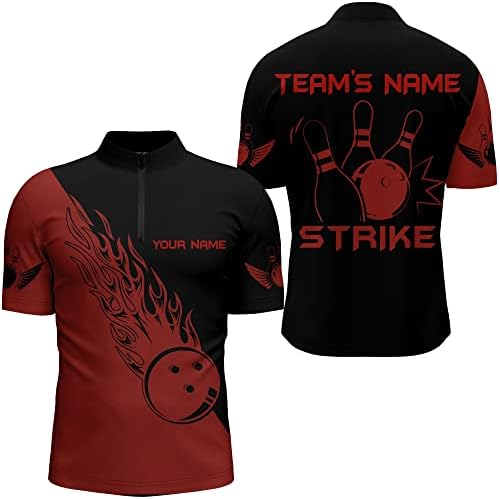 PIONAMZIOZ Custom Bowling Shirts for Men and Women Strike Bowling Team Jersey Bowling Polo & Quarter-Zip Shirt BDT34 3 PIONAMZIOZ Custom Bowling Shirts for Men and Women Strike Bowling Team Jersey Bowling Polo & Quarter-Zip Shirt BDT34 - Image 3