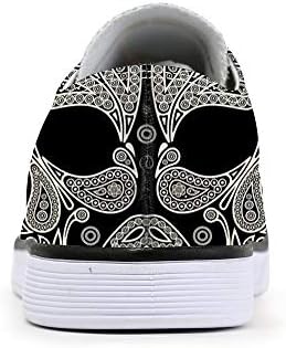 FIRST DANCE Women Men Skull Printed Shoes Cool Paisley Print Fashion Sneakers for Teen Boys Girls Student Canvas Shoes for Ladies 3 FIRST DANCE Women Men Skull Printed Shoes Cool Paisley Print Fashion Sneakers for Teen Boys Girls Student Canvas Shoes for Ladies - Image 3