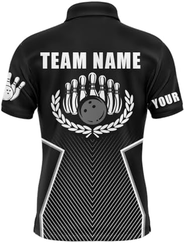 PIONAMZIOZ Personalized 3D Bowling Jersey for Men & Women USA Bowling Team Shirt Bowling Polo & Quarter-Zip Shirt QZT128 3 PIONAMZIOZ Personalized 3D Bowling Jersey for Men & Women USA Bowling Team Shirt Bowling Polo & Quarter-Zip Shirt QZT128 - Image 3