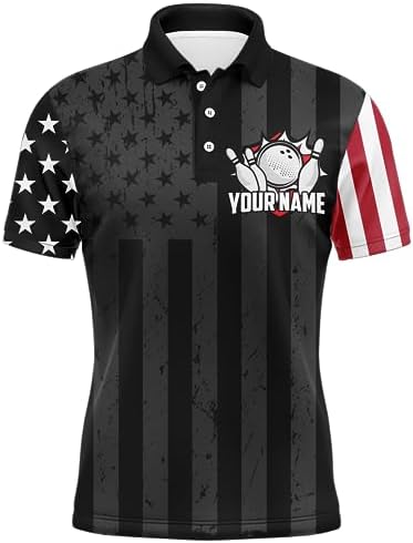 PIONAMZIOZ Custom American Bowling Shirt Men & Women Black Bowling Team League Jersey Bowling Polo&Quarter-Zip Shirt BDT71 2 PIONAMZIOZ Custom American Bowling Shirt Men & Women Black Bowling Team League Jersey Bowling Polo&Quarter-Zip Shirt BDT71 - Image 2