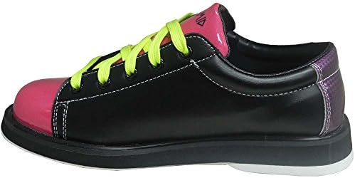 Pyramid Women's Rain Black/Hot Pink/Lime Green Bowling Shoes 2 Pyramid Women's Rain Black/Hot Pink/Lime Green Bowling Shoes - Image 2