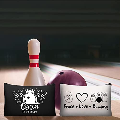 Sanwuta 12 Pcs Bowling Gifts Bowling Cosmetic Makeup Bag Bowling Accessories Bag Zipper Pouch Organizer for Women Girls Team Party, 2 Colors 5 Sanwuta 12 Pcs Bowling Gifts Bowling Cosmetic Makeup Bag Bowling Accessories Bag Zipper Pouch Organizer for Women Girls Team Party, 2 Colors - Image 5