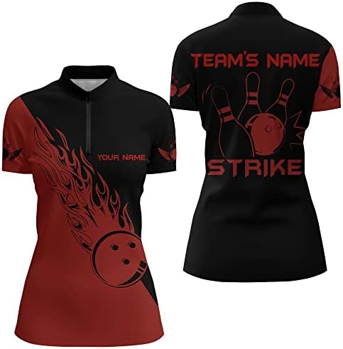 PIONAMZIOZ Custom Bowling Shirts for Men and Women Strike Bowling Team Jersey Bowling Polo & Quarter-Zip Shirt BDT34 4 PIONAMZIOZ Custom Bowling Shirts for Men and Women Strike Bowling Team Jersey Bowling Polo & Quarter-Zip Shirt BDT34 - Image 4