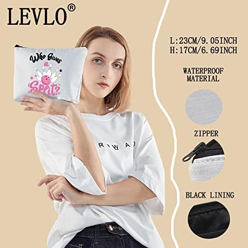 LEVLO Bowling Ball Cosmetic Make Up Bag Bowling Ball Lover Gift Who Gives A Split Makeup Zipper Pouch Bag Bowling Coach Player Gift (Gives A Split) 2 LEVLO Bowling Ball Cosmetic Make Up Bag Bowling Ball Lover Gift Who Gives A Split Makeup Zipper Pouch Bag Bowling Coach Player Gift (Gives A Split) - Image 2