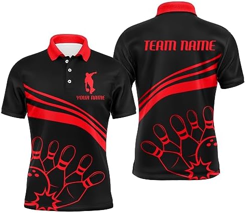 PIONAMZIOZ Black&Gold Bowling Shirt Men and Women Custom Bowling Jersey Bowling Team League Polo&Quarter-Zip Shirt BDT14 2 PIONAMZIOZ Black&Gold Bowling Shirt Men and Women Custom Bowling Jersey Bowling Team League Polo&Quarter-Zip Shirt BDT14 - Image 2