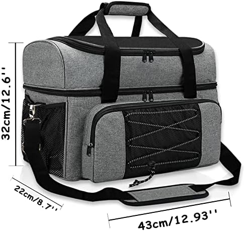 LRTJ Bowling Bags 2 Balls and Shoes-Bag for Bowling ball-Bowling bag with Wooden Ball Holder-Double Balls Tote Bag fits a Single Pair of Bowling Shoes Up to Mens Size 16 and Extra Essentials 4 LRTJ Bowling Bags 2 Balls and Shoes-Bag for Bowling ball-Bowling bag with Wooden Ball Holder-Double Balls Tote Bag fits a Single Pair of Bowling Shoes Up to Mens Size 16 and Extra Essentials - Image 4