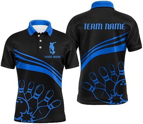 PIONAMZIOZ Black&Gold Bowling Shirt Men and Women Custom Bowling Jersey Bowling Team League Polo&Quarter-Zip Shirt BDT14 4 PIONAMZIOZ Black&Gold Bowling Shirt Men and Women Custom Bowling Jersey Bowling Team League Polo&Quarter-Zip Shirt BDT14 - Image 4