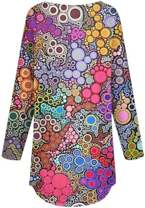 Long Sleeve Shirts for Women 2023 for Leggings Casual Sweatshirts Casual Pleats Color Block Print Shirts for Work 3 Long Sleeve Shirts for Women 2023 for Leggings Casual Sweatshirts Casual Pleats Color Block Print Shirts for Work - Image 3