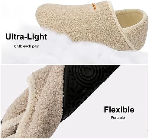 Scurtain Men Women Slippers House Slipper Socks Unisex Adults House Shoes Velvet Lining Lightweight Indoor Slippers Travel Slippers Non-Slip Sole Warm Slippers 2 Scurtain Men Women Slippers House Slipper Socks Unisex Adults House Shoes Velvet Lining Lightweight Indoor Slippers Travel Slippers Non-Slip Sole Warm Slippers - Image 2