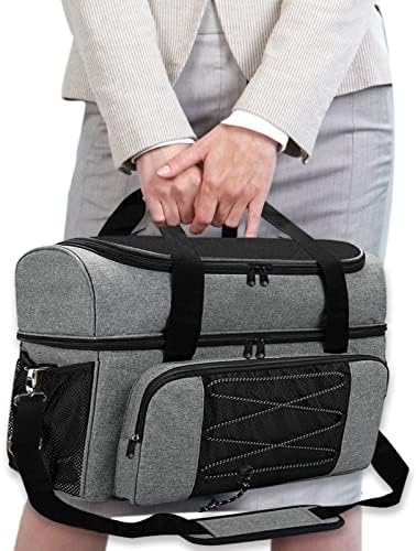 LRTJ Bowling Bags 2 Balls and Shoes-Bag for Bowling ball-Bowling bag with Wooden Ball Holder-Double Balls Tote Bag fits a Single Pair of Bowling Shoes Up to Mens Size 16 and Extra Essentials 2 LRTJ Bowling Bags 2 Balls and Shoes-Bag for Bowling ball-Bowling bag with Wooden Ball Holder-Double Balls Tote Bag fits a Single Pair of Bowling Shoes Up to Mens Size 16 and Extra Essentials - Image 2