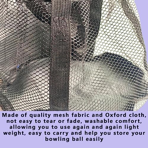 Rhitchy Single Ball Bowling Bag: Bowling Ball Net Bag Bowling Ball Tote Bag for Men and Women 3 Rhitchy Single Ball Bowling Bag: Bowling Ball Net Bag Bowling Ball Tote Bag for Men and Women - Image 3