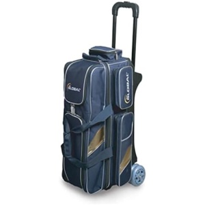 900 Global Deluxe 3 Ball Roller Bowling Bag- Blue/Gold