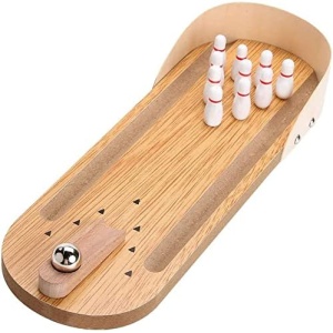 AIXICWXI Mini Bowling Game Set Mini Bowling Game Tabletop Finger Bowling Toys Home Bowling Alleys Gifts for Adults & Children