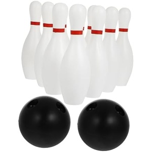Anneome 1 Set Floor Play Toy Bowling pins Gifts for 2 Year Old Girls Bowling Game for Kids Toddler Bowling Toy Kids Bowling Toy Kids Outdoor Toys Parent-Child Kids Ball Indoor White