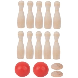 BRIGHTFUFU 1 Set Desktop Bowling Wooden Bowling Game Kids Bowling Game Educational Toys for Kids Desktop Toys Outdoor Bowling Outdoor Toys for Kids Wood Toys Mini Toy Toddler Toy Set Kids