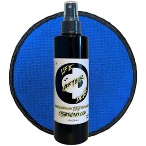 Basic Bowling Ball Cleaner Start Kit | Life After Death | 8 oz | BAM (Big Amazing Microfiber) Pad | USBC Approved | Removes Dirt, Oil & Scuff Marks | Bowling Ball Cleaning Kit | Bowling Supplies