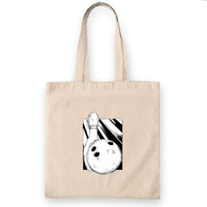 Bowling Gift Set for and Adults Includes Pin and Ball Natural White Multicolor Canvas Tote Bag