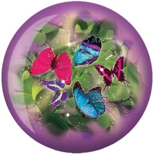 Butterflies Glow Viz-A-Ball Bowling Ball (8lbs)