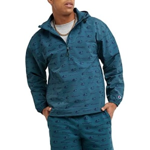 Champion Men's Jacket, Windbreaker Jacket for Men,Anorak Jacket with Scuba Hood,Water-Resistant