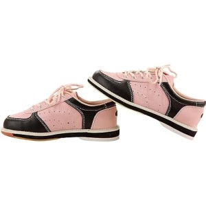 DHAEY Women's Bowling Shoes Casual Leather Breathable Comfortable Lightweight Bowling Sport Shoes Fashion Youth Athletic Fitness Shoes