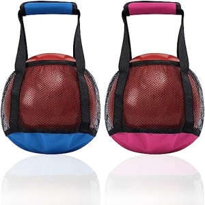 GOCOHHI Bowling Ball Bag for Single Ball, 2 Pcs Bowling Ball Tote Bag with Elastic Rope Closure & Luggage Insert Pocket, Bowling Bag with Handle Protector