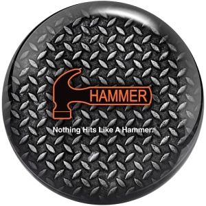 Hammer Diamond Plate Bowling Ball - Grey/Black 15lbs