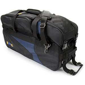 KAZE SPORTS 3 Ball Deluxe Bowling Tournament Roller Tote with Detachable Shoe and Accessory Bag