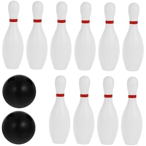 KICHOUSE 1 Set Bowling pins Gifts for 2 Year Old Girls Bowling Game Kids Bowling Toy Floor Play Toy Plastic Bowling Ball Sports Toys Interaction Leisure Toy Fun Games White Toddler Outdoor