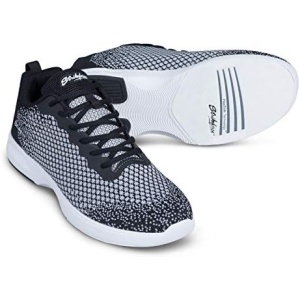 KR Strikeforce Aviator Black Grey Medium Width Size 13 Men's Athletic Style Bowling Shoes with FlexSlide Technology for Right or Left Handed Bowlers