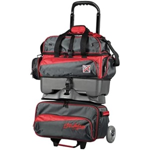 KR Strikeforce Konvoy Four Ball Roller Bowling Bag - Deluxe Bag Holds 4-Balls, Shoes and Room for all the Accessories You Need!