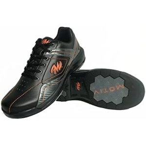 KR Strikeforce Motiv Bowling Propel Black/Carbon/Orange Right Hand Wide High Performance Men's Bowling Shoe