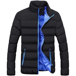 LCMTWX Men's Winter Jacket Windproof Coats Leisure Plus Size Hat Zip Pocket Cotton-padded Warm Soft Hooded Jacket Coat