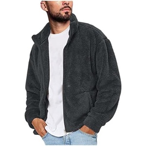 LCMTWX Men's Winter Thickened Warm Coats Stand Collar Knitted Splice Sweater Coat Casual Cardigan Stylish Outwear Mens