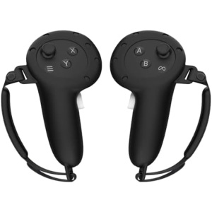 LKJYBG 2 PCs Controller Grips Cover Protector with Straps Anti-Slip Anti-Throw Silicone Cover Compatible for Meta Quest3 Handles