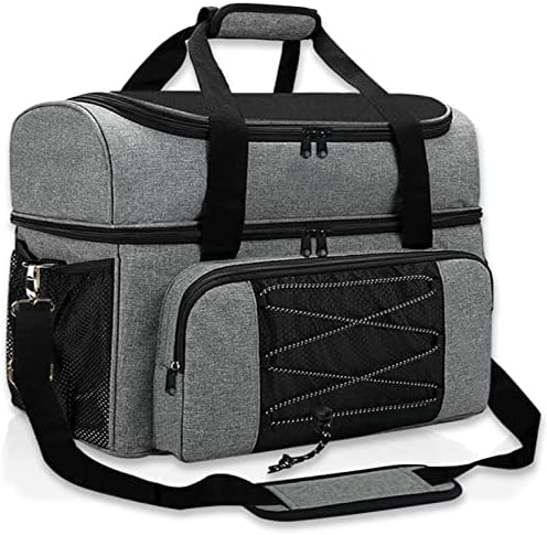 LRTJ Bowling Bags 2 Balls and Shoes-Bag for Bowling ball-Bowling bag with Wooden Ball Holder-Double Balls Tote Bag fits a Single Pair of Bowling Shoes Up to Mens Size 16 and Extra Essentials 1 LRTJ Bowling Bags 2 Balls and Shoes-Bag for Bowling ball-Bowling bag with Wooden Ball Holder-Double Balls Tote Bag fits a Single Pair of Bowling Shoes Up to Mens Size 16 and Extra Essentials