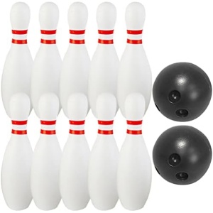 LUOZZY Kids Bowling Set with 10 Soft Foam Bowling Pins & 2 Balls Parent-Child Sports Toy Bowling Game Toy Supplies