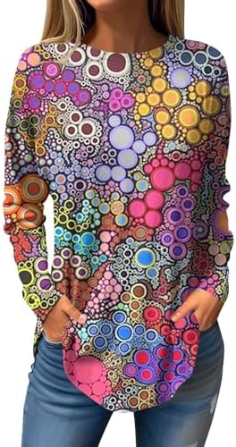 Long Sleeve Shirts for Women 2023 for Leggings Casual Sweatshirts Casual Pleats Color Block Print Shirts for Work 1 Long Sleeve Shirts for Women 2023 for Leggings Casual Sweatshirts Casual Pleats Color Block Print Shirts for Work