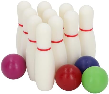 Luqeeg Interactive Kids Bowling Set with 10 Pins 4 Balls Educational Toy for Family Friendly Fun, Made with Safe Resin Material 1 Luqeeg Interactive Kids Bowling Set with 10 Pins 4 Balls Educational Toy for Family Friendly Fun, Made with Safe Resin Material
