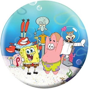 OnTheBallBowling Spongebob Group on Sand USBC Approved Undrilled Bowling Ball