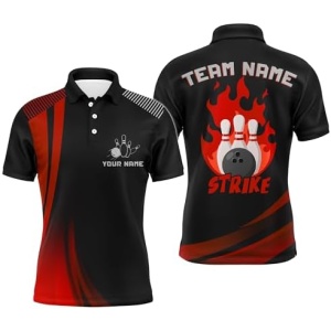 PIONAMZIOZ American Bowling Shirt Men & Women Strike Bowling Jersey Team Custom Bowling Polo & Quarter-Zip Shirt BDT168