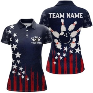PIONAMZIOZ American Bowling Shirt for Men Women Custom Bowling Team Jersey Bowling Polo & Quarter-Zip Shirt QZT129
