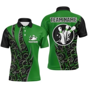 PIONAMZIOZ Bowling Shirt for Men & Women Seamless Pattern Bowling Team Jersey Custom Bowling Polo & Quarter-Zip Shirt BDT115