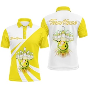 PIONAMZIOZ Bowling Shirt for Men and Women Custom 3D Bowling Jersey Team League Bowling Polo and Quarter-Zip Shirt PDT19