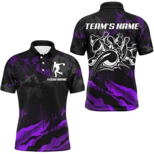 PIONAMZIOZ Camo Bowling Polo & Quarter-Zip Shirt Custom Bowling Jersey Men&Women Bowling Team League Shirt Bowlers BDT72